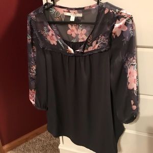 Purple 3/4 sleeve blouse